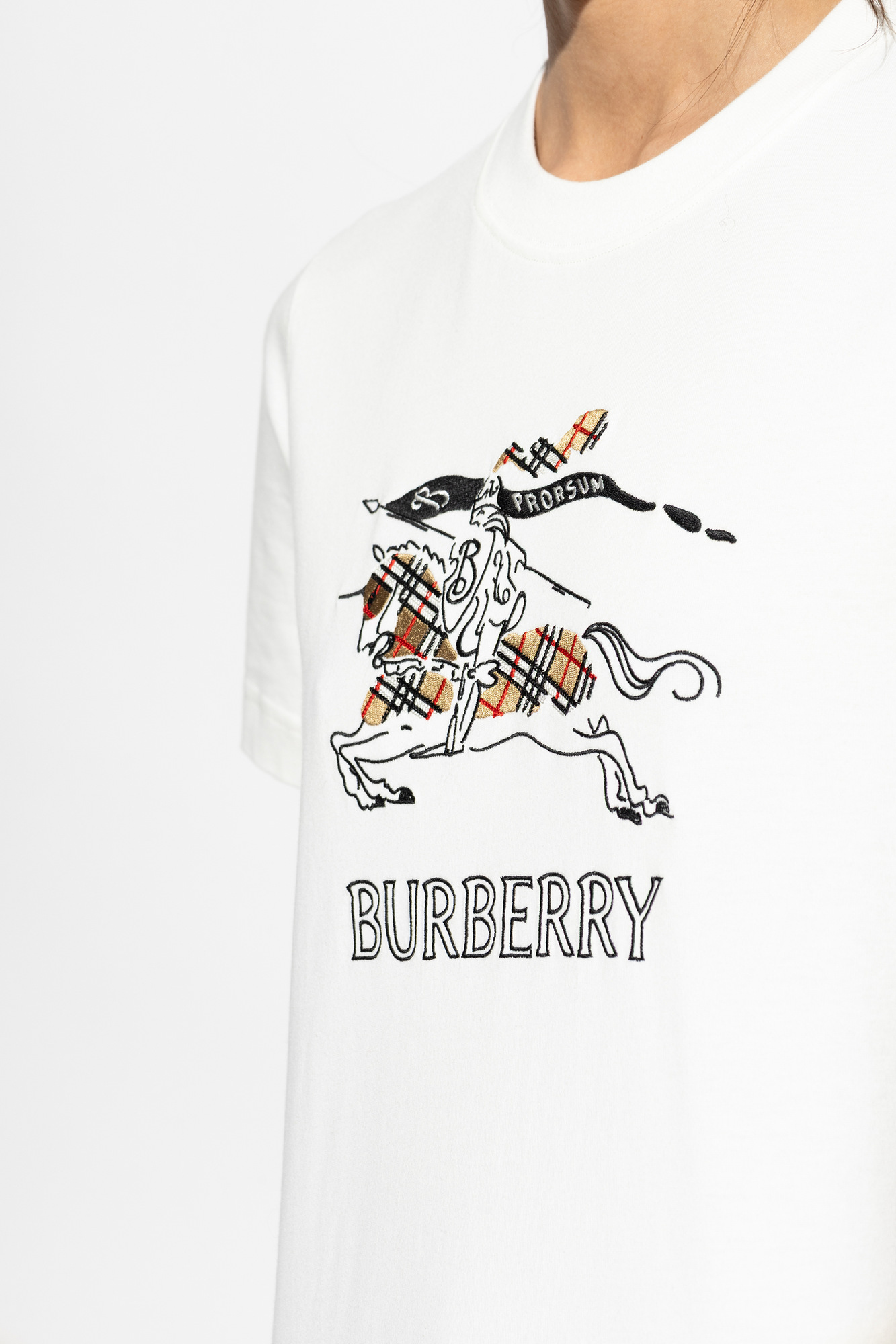 White T-shirt with logo Burberry - Vitkac Canada